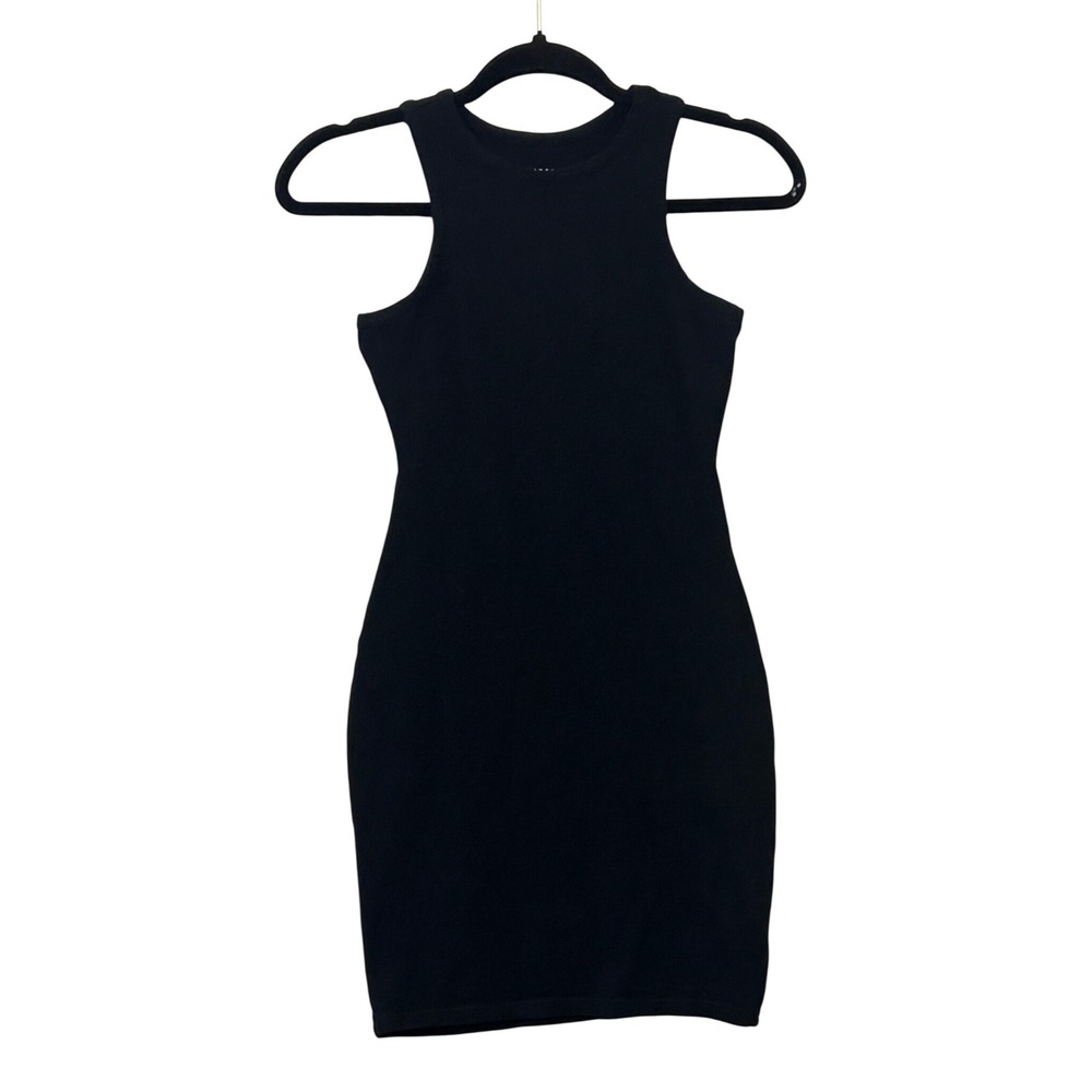 Wild Fable Black Mini Dress Women's‎ Small Racerback Ribbed Bodycon